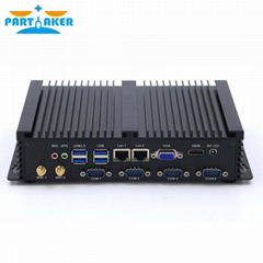 Fanless mini pc industrial computer with USB 3.0 4*COM HDMI Intel Celeron C1037U