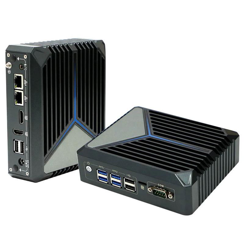 Fanless Mini PC 12th Gen Celeron J6412 2 LAN 8 USB 2 HD DDR4 3200MHz Industrial  2