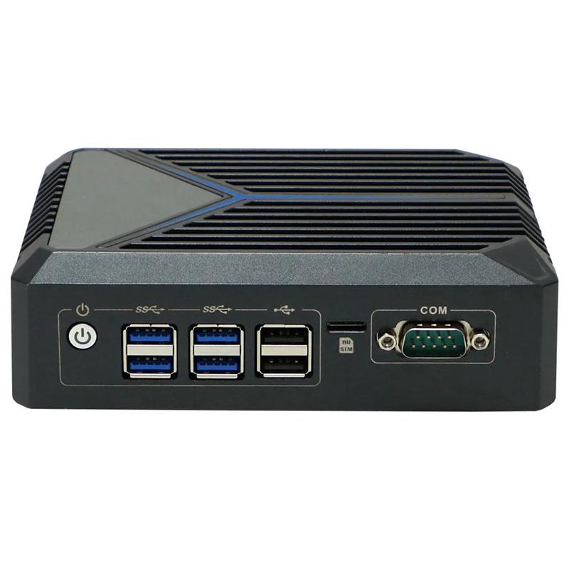 Fanless Mini PC 12th Gen Celeron J6412 2 LAN 8 USB 2 HD DDR4 3200MHz Industrial  3