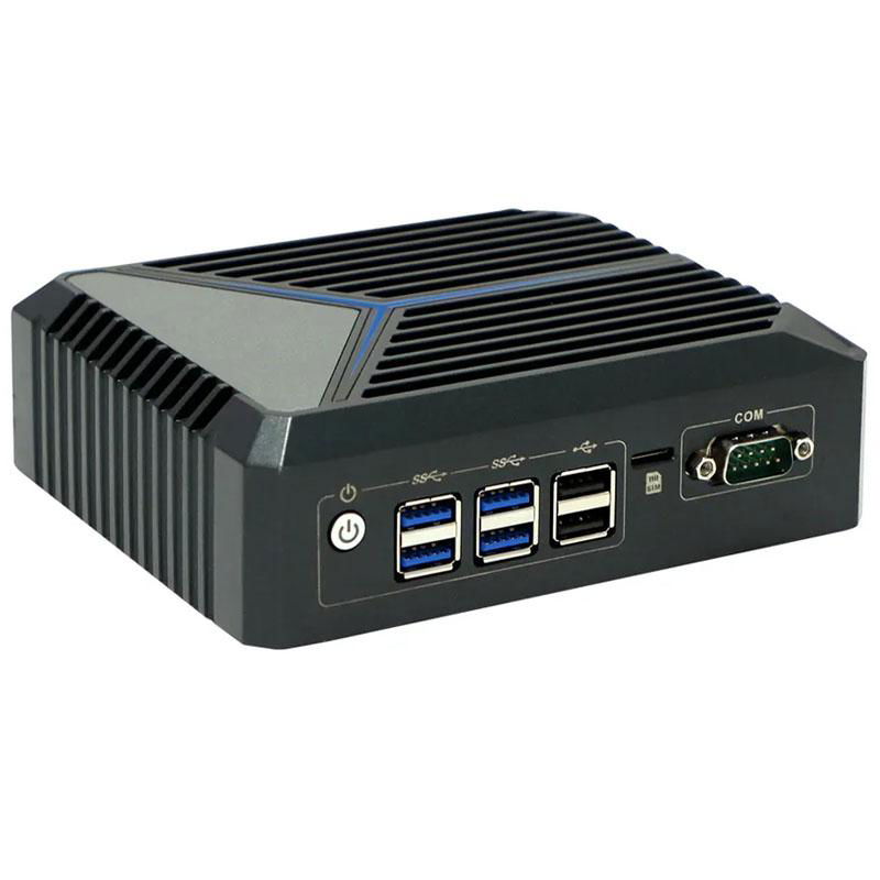 Fanless Mini PC 12th Gen Celeron J6412 2 LAN 8 USB 2 HD DDR4 3200MHz Industrial  5