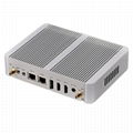 Partaker Fanless Mini PC Alder Lake-N Intel Core N100 Windows 11 Pro HTPC 2 LAN