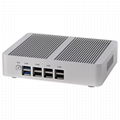 Partaker Fanless Mini PC Alder Lake-N Intel Core N100 Windows 11 Pro HTPC 2 LAN