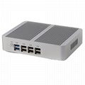 Partaker Fanless Mini PC Alder Lake-N Intel Core N100 Windows 11 Pro HTPC 2 LAN