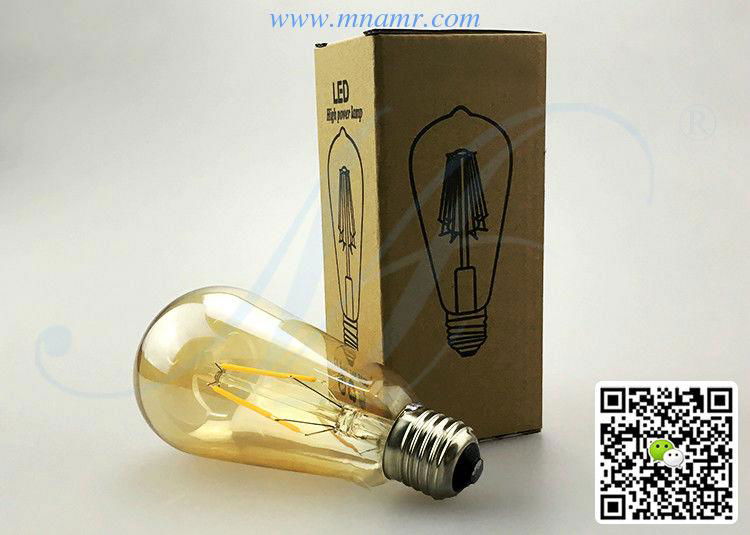 ST64 4W LED Edison Bulb E26 E27 B22 AC110V 220V 230V CE RoHS FCC SAA Certificate