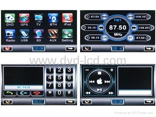 car dvd player  Hyudai Elantra with high definition lcd monitor navigation GPS 2