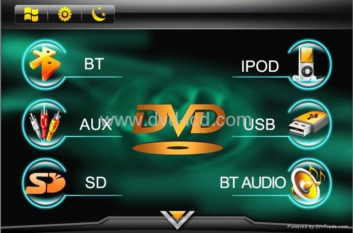 car dvd player  Hyudai Elantra with high definition lcd monitor navigation GPS 3