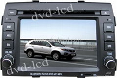 Kia Sorento car special dvd player with high definition lcd monitor Navigation  