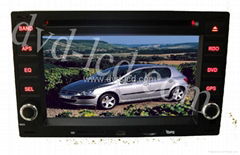 Peugeot 307 car dvd player with high definition lcd GPS navigation system