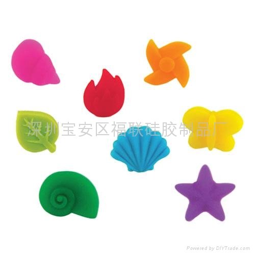 silicone wine charms glass markers 2