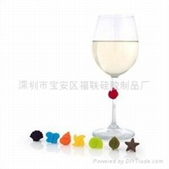silicone wine charms glass markers