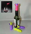 Silicone Lily Wine Pourer and Stopper