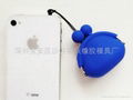 Silicone Mini Coin Purse Dust Plug Charm Headphone Jack Earphone Cap iPhone 2
