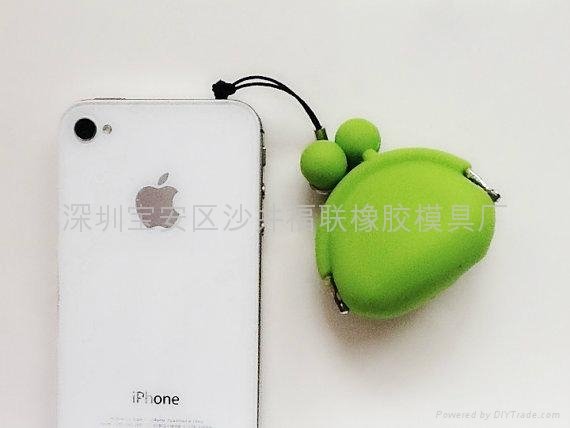 Silicone Mini Coin Purse Dust Plug Charm Headphone Jack Earphone Cap iPhone 3