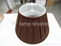 Box pleated shantung fabric handmade lamp shade  2