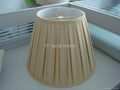 Box pleated shantung fabric handmade lamp shade 