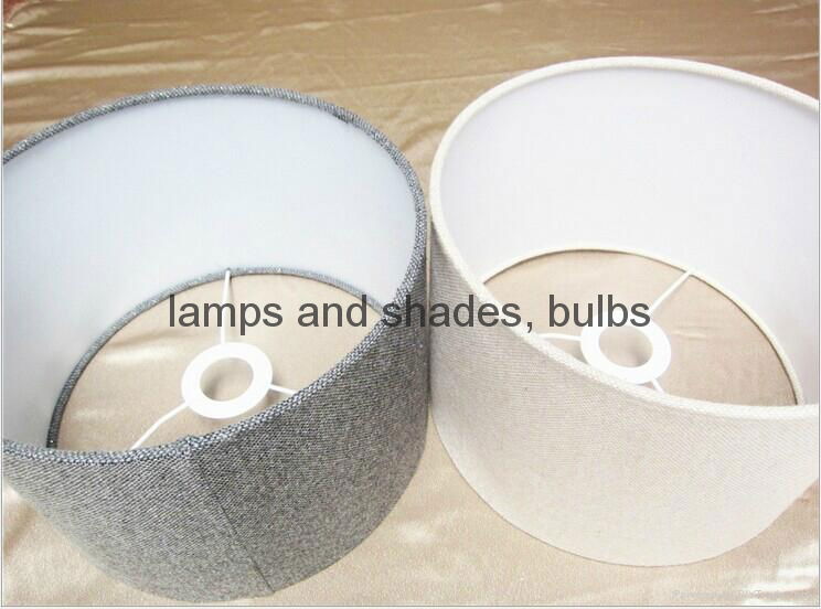 Plain white TC fabric handmade hardback lamp shade 4