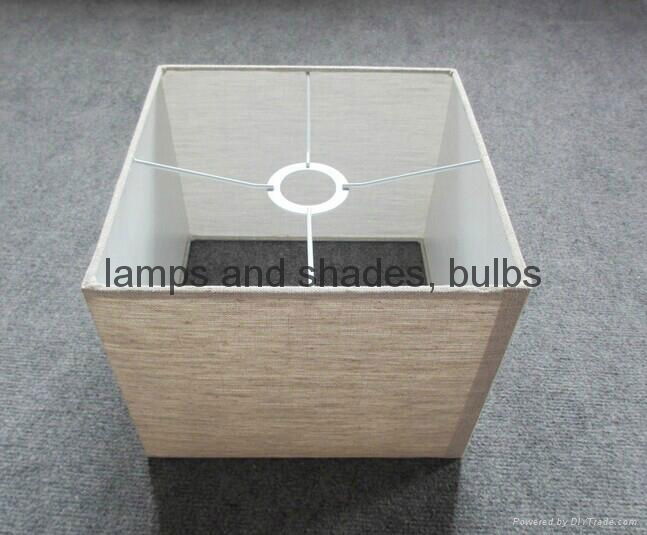 Plain white TC fabric handmade hardback lamp shade 5