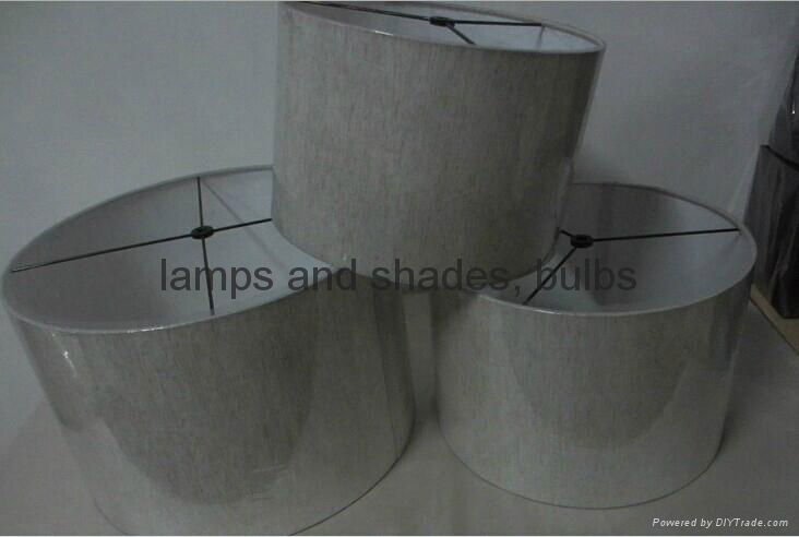 Plain white TC fabric handmade hardback lamp shade 2