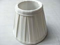 Box pleated shantung fabric handmade lamp shade 