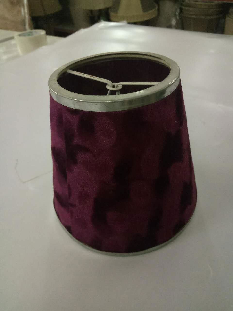 Modern velvet fabric handmade hardback lampshade for pendant table floor lamp 4