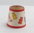 Kid's pattern double tiers PVC and printed fabric lampshade