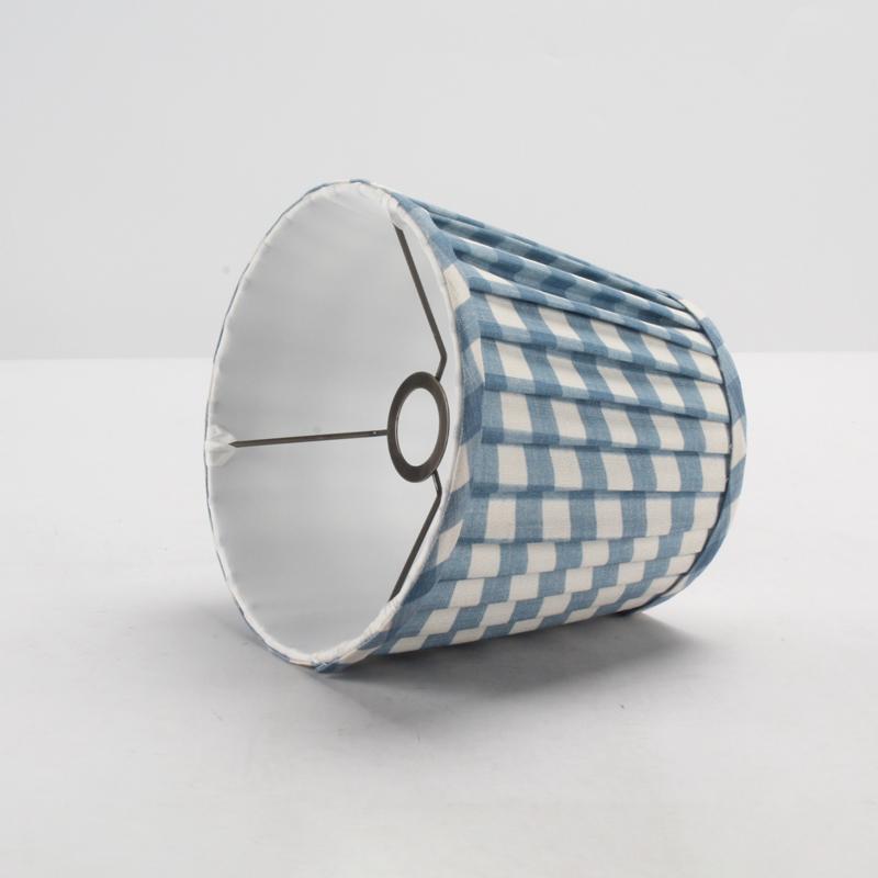 Lattice Cotton fabric handmade pleated softback lampshade 2