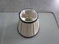 Box pleated shantung fabric handmade lamp shade 