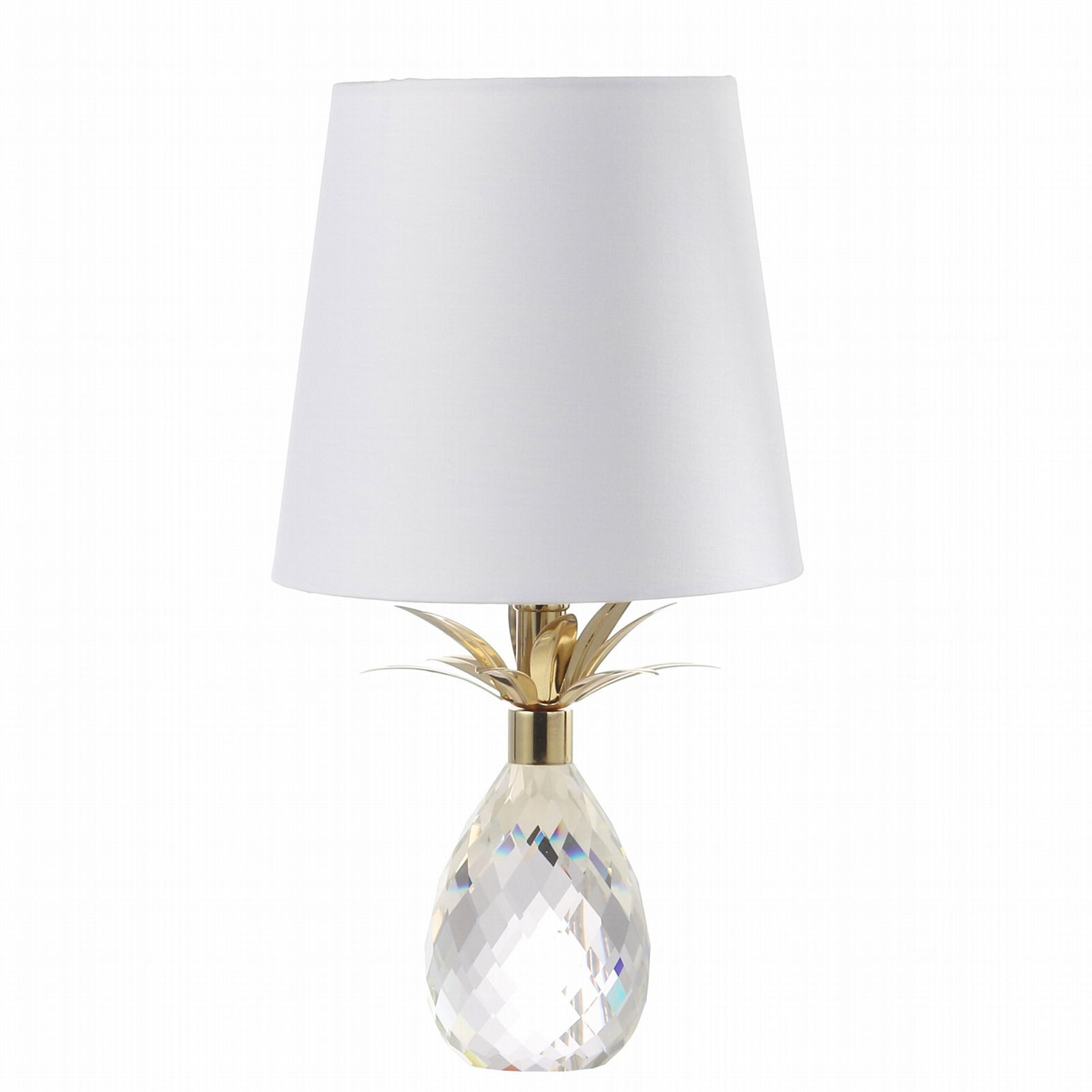 Modern metal and crystal cheap table lamp with fabric lampshade wholesale 2