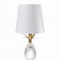 Modern metal and crystal cheap table lamp with fabric lampshade wholesale 2