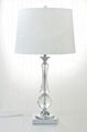 Modern metal and crystal cheap table lamp with fabric lampshade wholesale 3