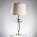 Modern metal and crystal cheap table lamp with fabric lampshade wholesale