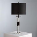 Modern metal and crystal cheap table lamp with fabric lampshade wholesale