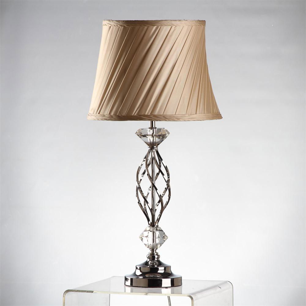 Fashional Cheap Mini Crystal Table Lamp with Fabric Lampshade Wholesale 2