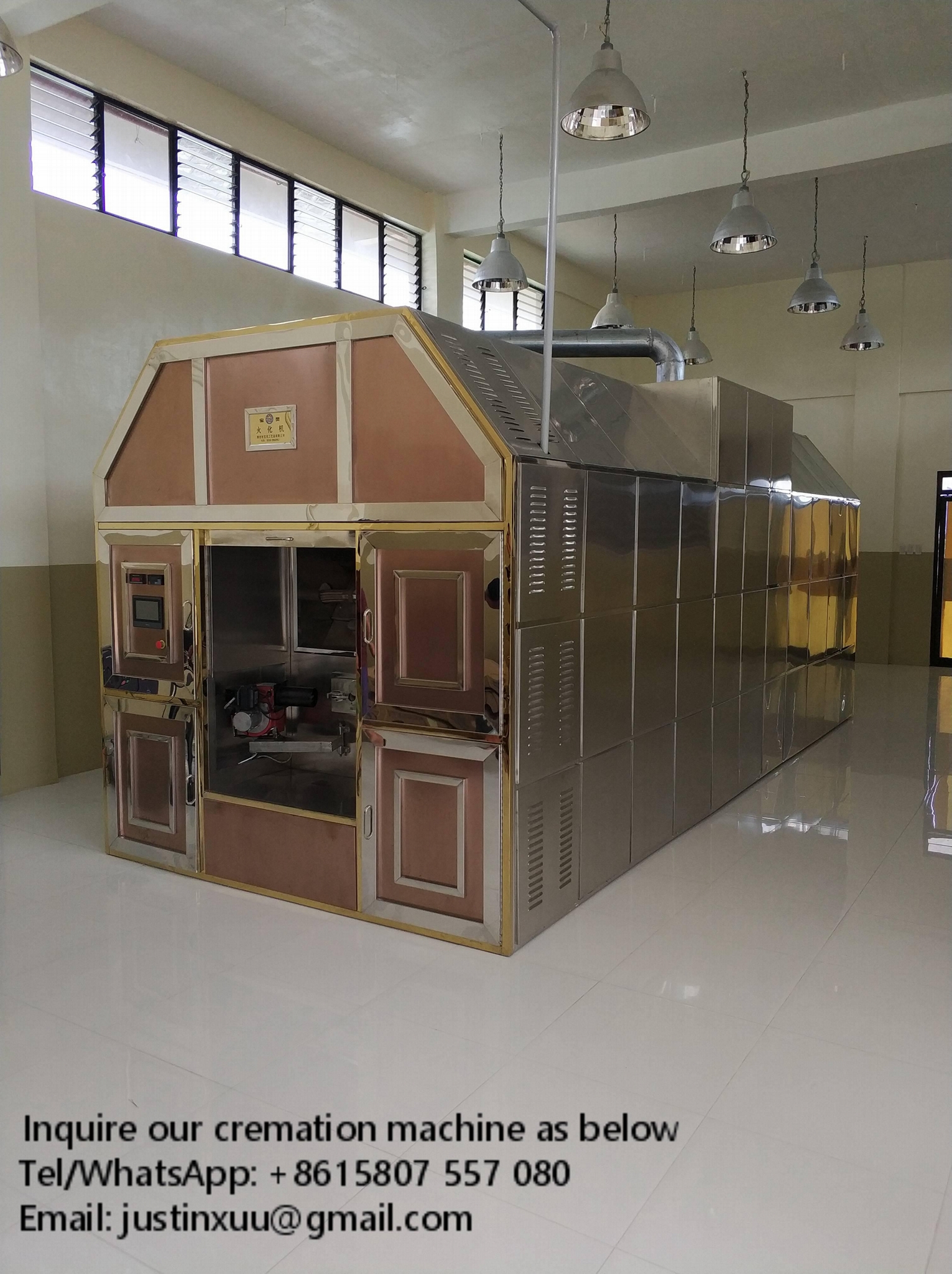 Cremation Machine human crematory burner equipment furnace on wheels
