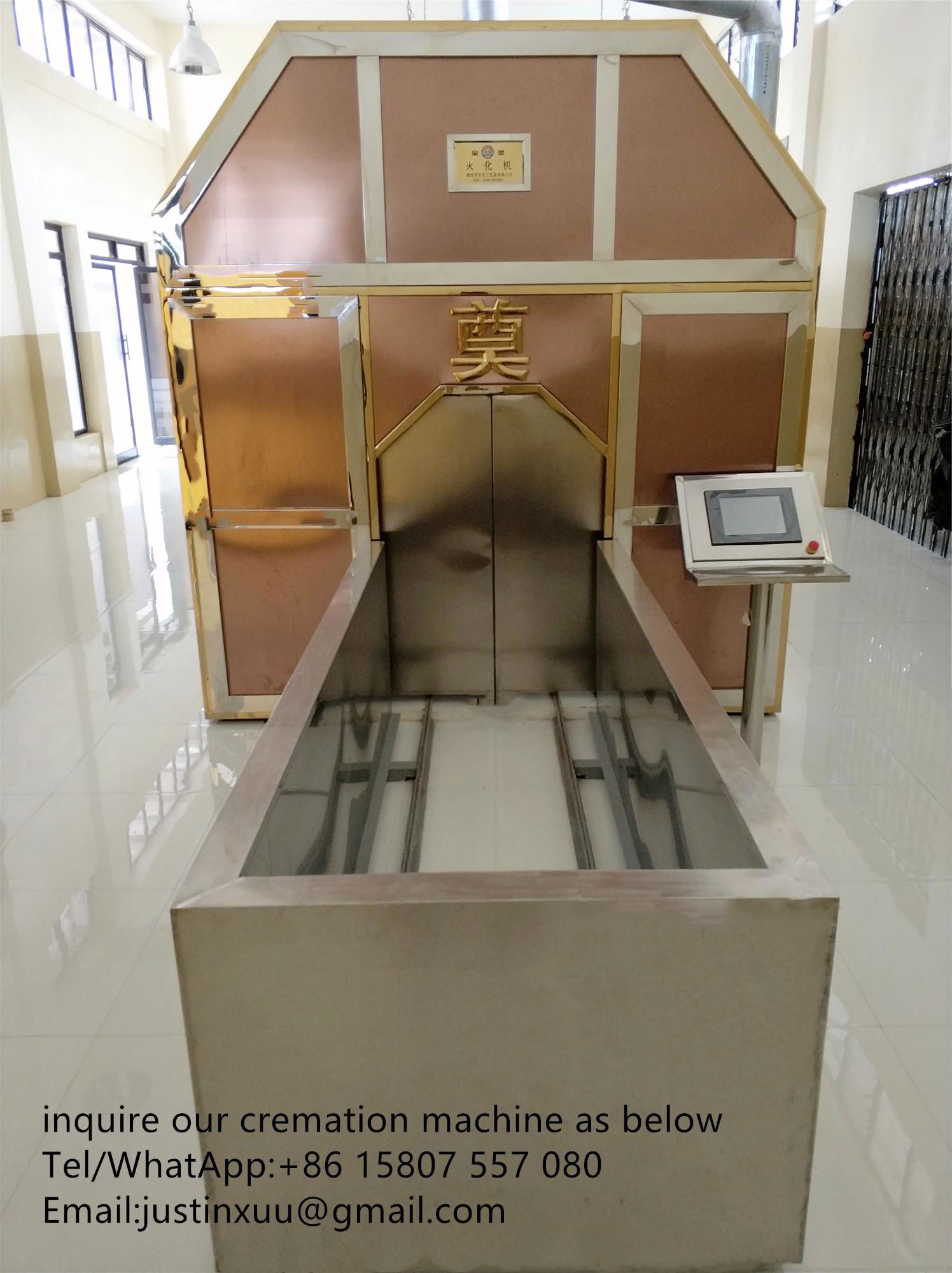 Container type cremation machine for human designed for Indonesia 