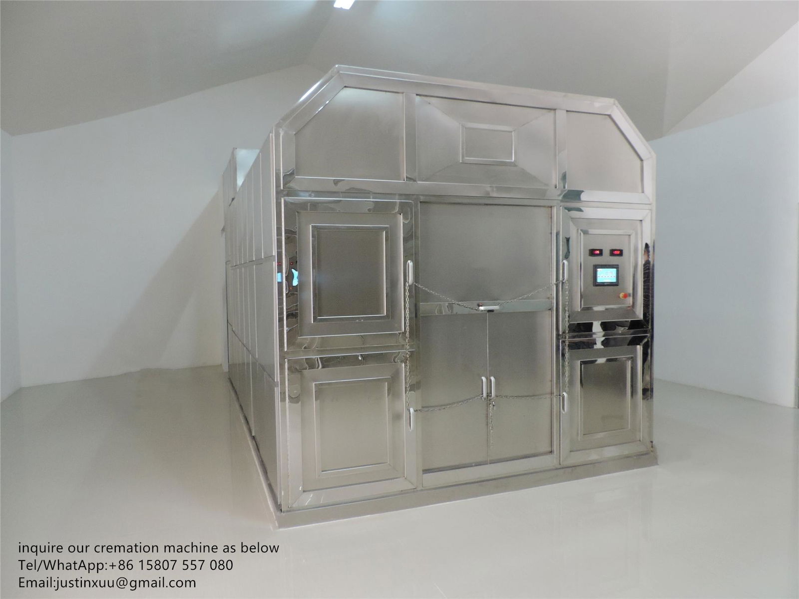 Container type cremation machine for human designed for Indonesia  4