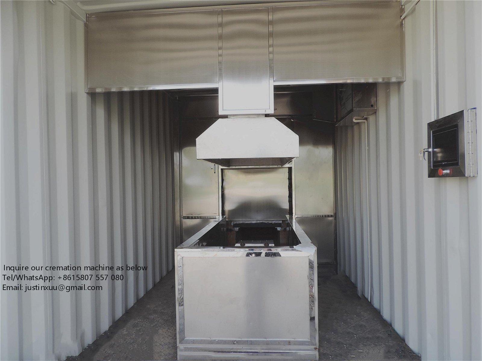 moving container furnaces for cremation designed human  for Malaysia market   3