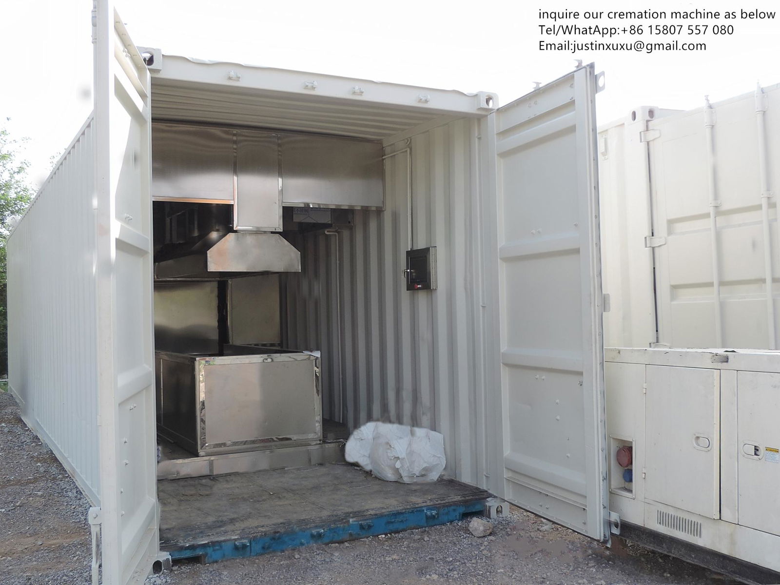 moving container furnaces for cremation designed human  for Malaysia market   4