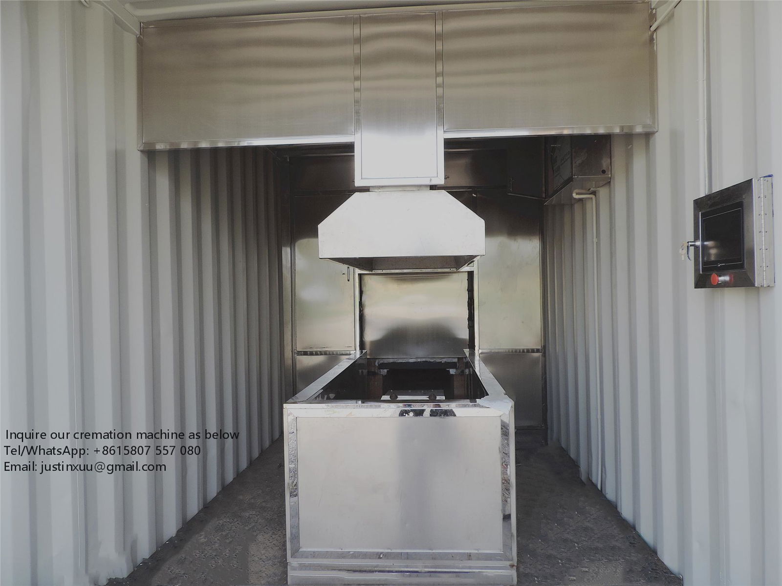 moving container furnaces for cremation designed human  for Malaysia market   5