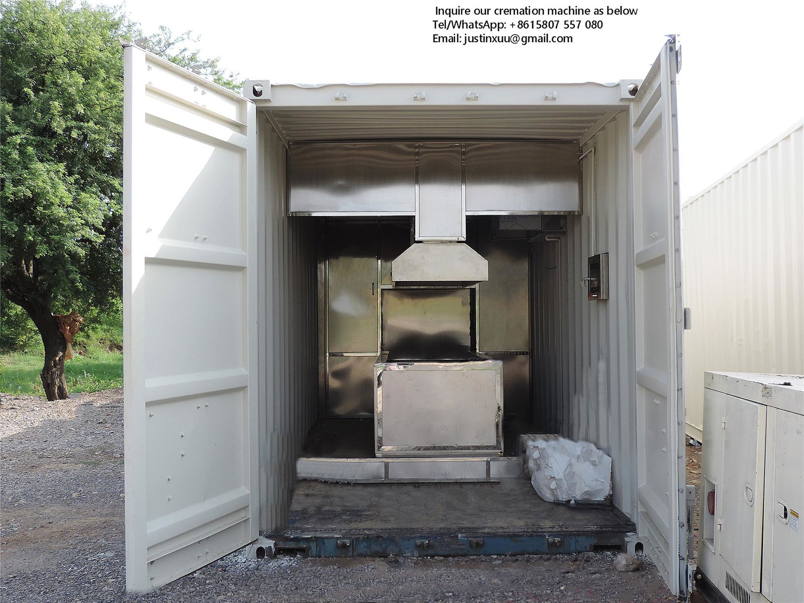 Sell mobile crematorium container incinerator human designed for Poland market  