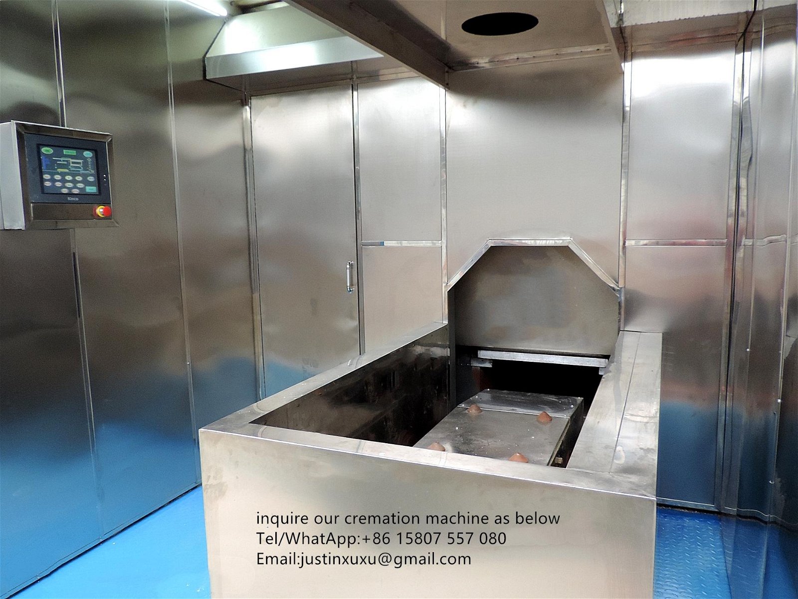 Crematorium machine container human body burn designed for Phillipines market