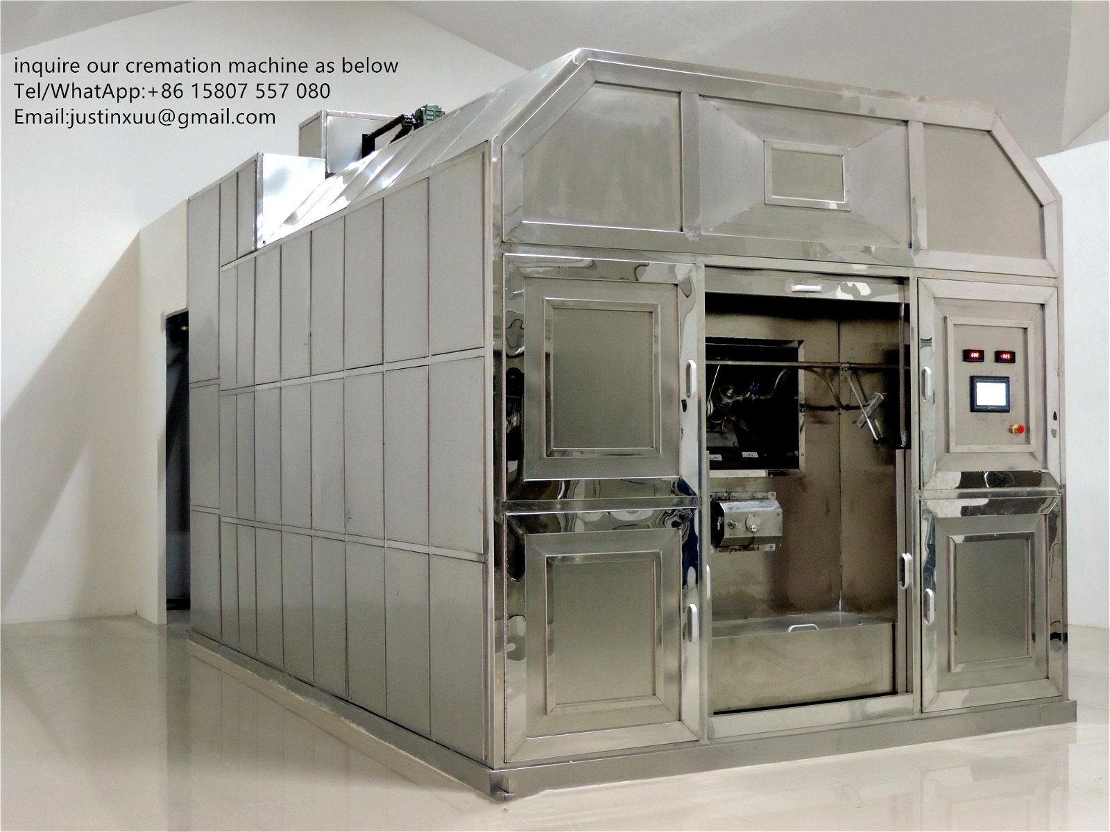 Crematorium machine container human body burn designed for Phillipines market 5
