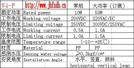 Flow control switch  W4-P 3