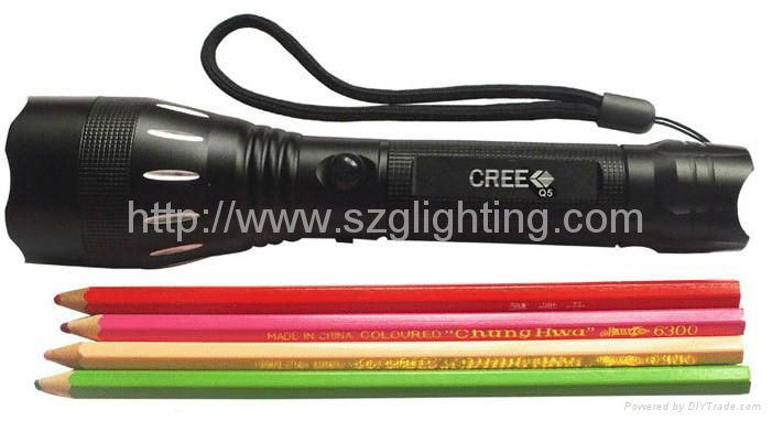 GL-F008 Q5,5W ,350lumen strong brightness ,rechargeable torch 2