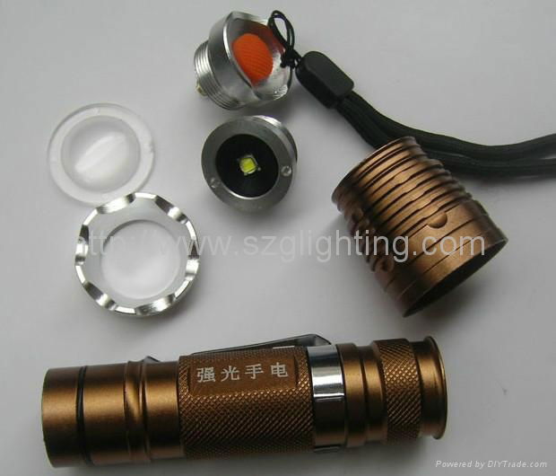 GL-F014 XPE 4W, 350lumen strong brightness led flashlight 2