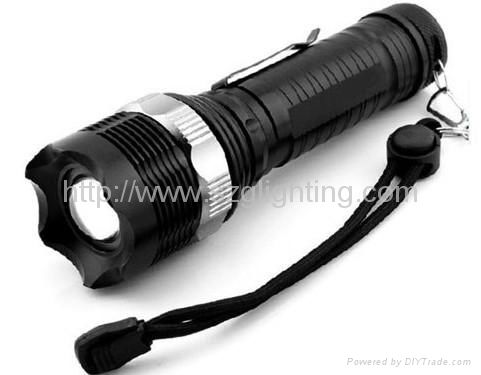 GL-F002 XML-T6,10W ,1200lumen strong brightness ,rechargeable and dimmable torch