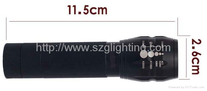 GL-F013,3W ,170lumen strong brightness ,high power dimmable torch 2