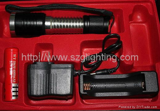 GL-F018, 10W ,1200lumen strong brightness ,rechargeable and dimmable flashlight 5