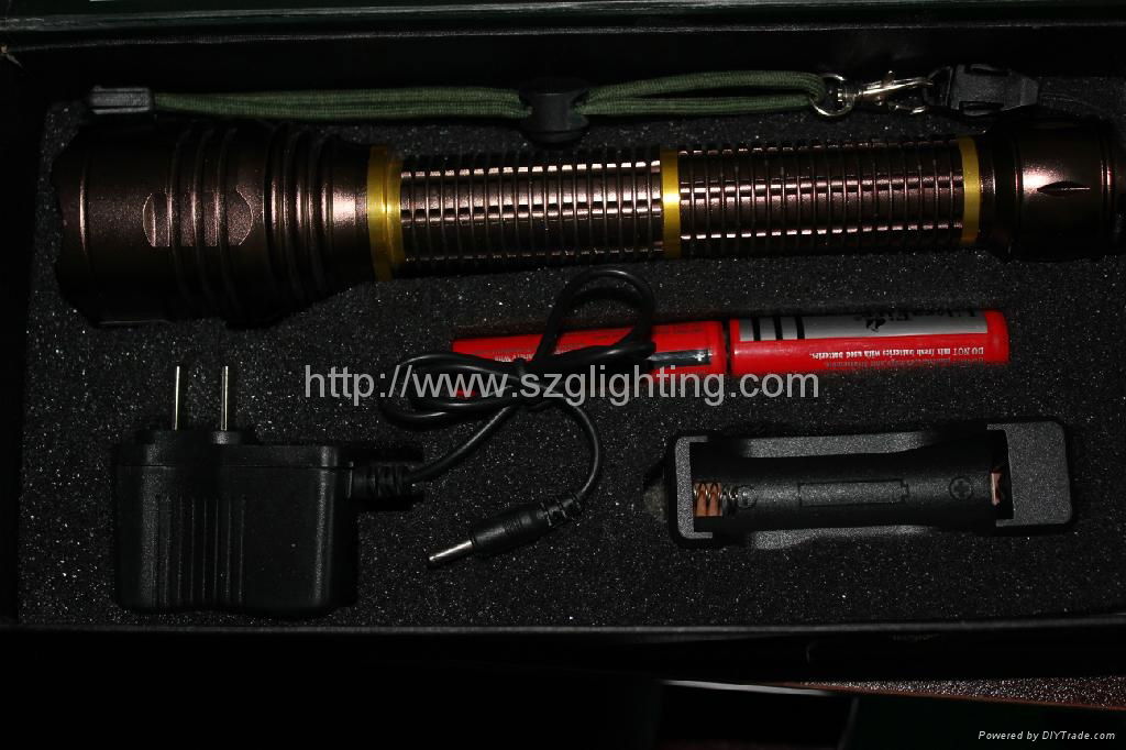 GL-F088 XML-T6 10W, 1200lumen, strong brightness rechargeable led torch 5