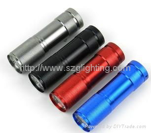 GL-M001 9pcs leds mini flashlight 2